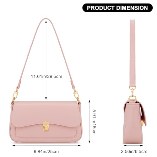 Image of KKXIU Small Shoulder Bag for Women Cute Hobo Handbags Mini Clutch Purses | Classic Trendy Retro Underarm Crossbody Bag with Detachable Straps, Zipper Closure
