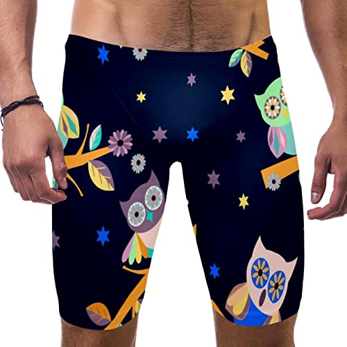 Traje de natación de entrenamiento de resistencia para hombre y niño con diseño de búho