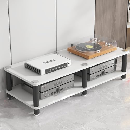 Meuble tourne-disque vintage pour salon avec rangement vinyles en bois