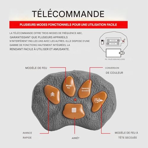 Robot dinosaure télécommandé avec effets lumineux et jet de vapeur - 6