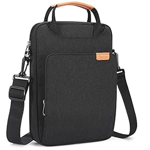 NIDOO 10-11 Inch Tablet Shoulder Bag for 10" iPad/10.5" 11" iPad Pro M1/10.5" 10.9" iPad Air, Protective Laptop Sleeve PC Carrying Case Messenger for 10.5" Surface Go 2 3/10.8" Surface 3, Dark Grey