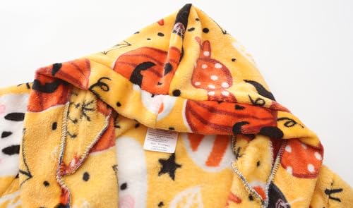 Image of Girls Soft Fleece Robes Plush Hooded Bathrobes Sleepwear for Kids 2-16 Years