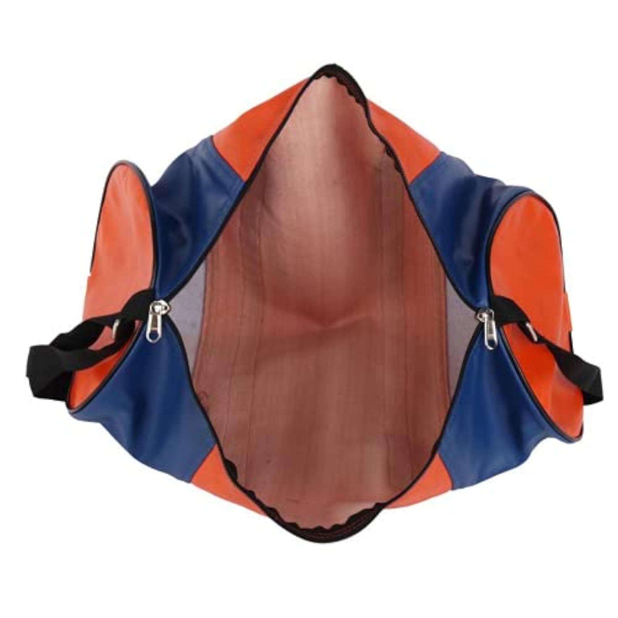 Orange-Blue Stylish Leather Gym Bag for Men and Women