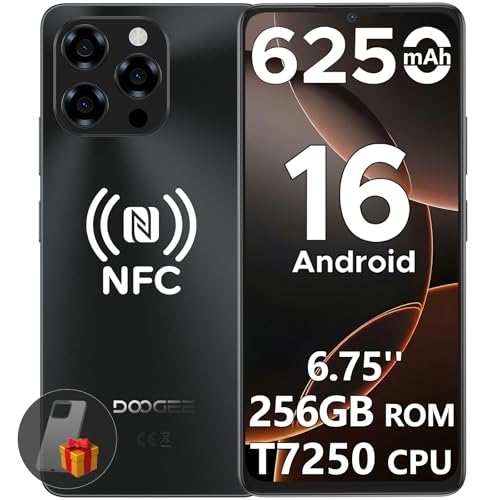 DOOGEE Smart Note 58 Pro Android 16 smartphone, 6.75\" HD+ 90Hz, 6250mAh, 32GB RAM (8+24) + 256GB/2TB storage, 4G Dual SIM, Unlocked, Widevine L1, Fingerprint/Face ID, OTG, GPS, NFC