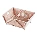 IEUDNS Folding Basket Foldable Drain Basket 23x20cm Desktop Organizer Box Crates for Kitchen Livingroom Office, Pink
