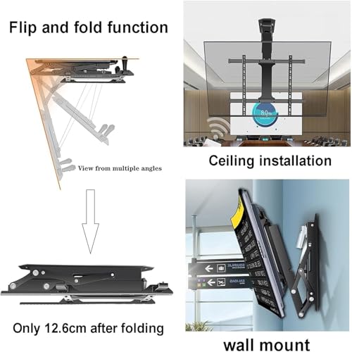 Support TV motorisé de plafond pour écrans 50 à 90 pouces avec télécommande - 6
