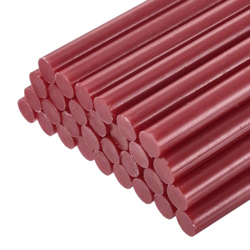 QUARKZMAN 30Pz Stick Colla a Caldo Dimensioni Standard per Pistola 11mm x 200mm Colla a Caldo Bastoncini Ricariche Grandi e Molto Adesivi, Rosso Vino