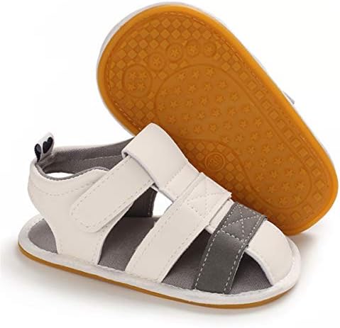 COSANKIM Infant Baby Boys Girls Summer Sandals Non Slip Soft Sole Toddler First Walker Crib Shoes (0-18 Months)