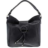 PU/Polyester Jessica Simpson Hayden Damen-Hobo-Handtasche, Kunstleder, Kieselstein-Design, Schwarz (schwarz), Large