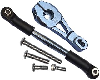 GPM For Traxxas TRX-4 Trail Defender Crawler/TRX-6 Merc-Benz G63 Upgrade Parts Aluminum Servo Horn with Steering Link - 8Pcs Set Gray Silver