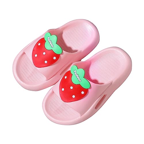 Kids Girls Strawberry Cloud Slides Comfortable Non-Slip Summer Beach Pool Shoes Toddler Cute Home Bathing Sandals
