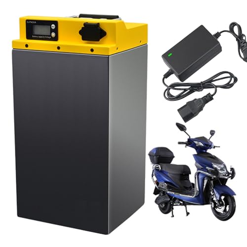 FREEDOH Batería de Litio de 72 V, 60 V, 48 V, batería de Iones de Litio de 20 Ah, 22,5 Ah, 27 Ah, 31,5 Ah, 40 Ah, 50 Ah, 55 Ah y 58 Ah para Motor de 0 a 4200 W con Cargador.,72v58ah