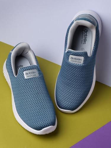 Image of Action | Athleo | ATG-424 | Men's | Slip-On | Walking | Shoe | Comfortable | Lightweight | Breathable | Durable | Sports | Shoes