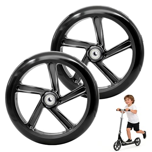 2 piezas de ruedas de scooter de 200x40mm, ruedas de repuesto para scooter con rodamientos ABEC-9, ruedas antideslizantes para patinete, neumáticos de patinete de ciudad, ruedas de repuesto para