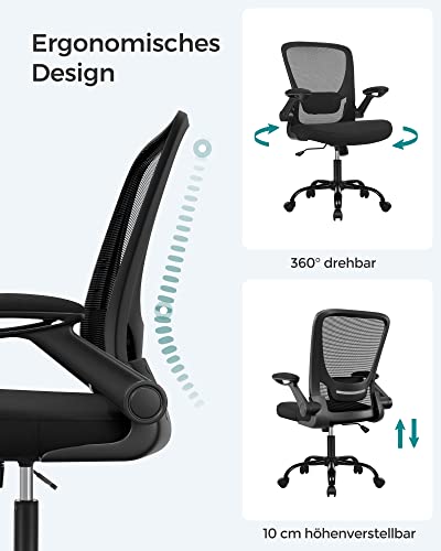 Songmics Bürostuhl mit Netzbespannung, ergonomisch und verstellbar