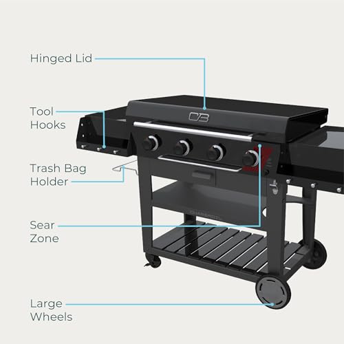 Charbroil-36-Performance-Series-Deluxe-Propane-Gas-Griddle-with-Cart-4-Burner-Flat-Top-Grill-Black-463285924