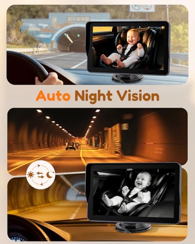Yakry 7.2-Inch Baby Car Camera