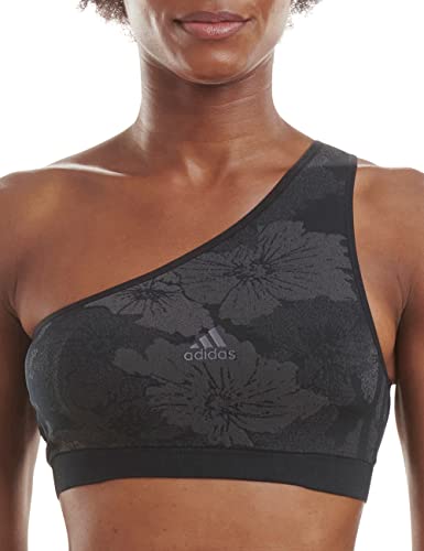 adidas Damen Asymetric Bralette Bustier, Schwarz, XL