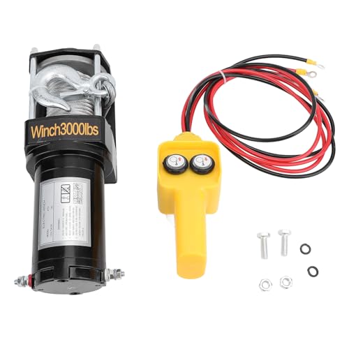 Kit de winche eléctrico 12V 3000lbs con motor 1KW miniatura 1