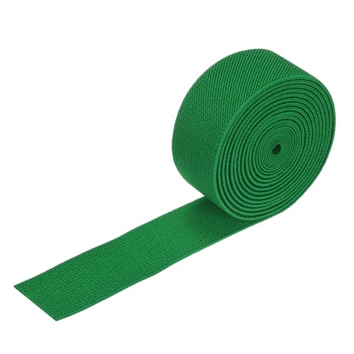 M METERXITY Elastic Bands for Sewing, 1-1/5" 4 Yards Roll of High Elasticity Knit Elastic Spool, Elastic for Sewing Waistband/Wigs/Pants/Crafts DIY Stretchy Ribbon [Green]