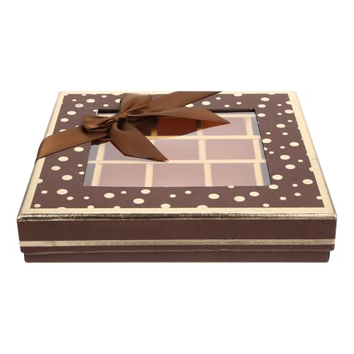 Hemobllo Caja para Bombones Negra de Cartón 25 Compartimentos Resistente para Embalaje de Chocolates y Dulces San Valentín Adecuado para Obsequio y Presentación de Trufas