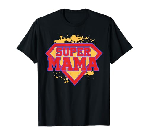 Super Mama Damen Superheldin Muttertag Mutter Super Mom T-Shirt