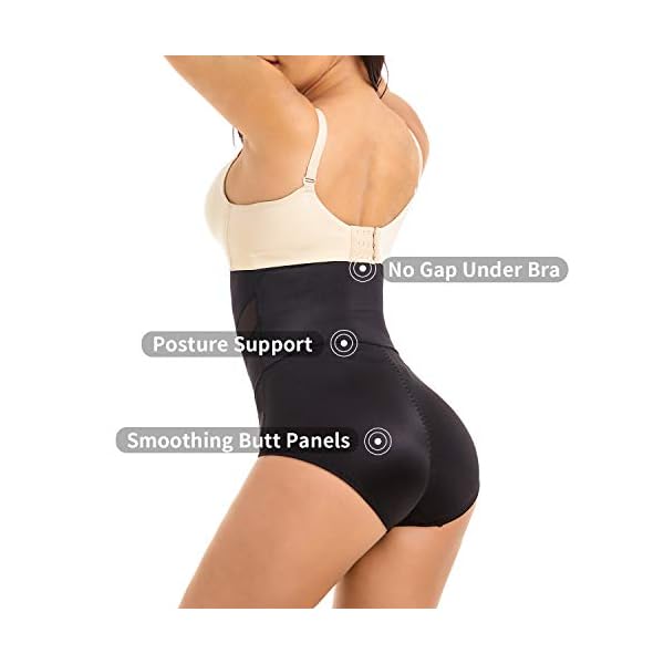COHTB-Womens-Tummy-Control-Shapewear-Panties-Hi-Waist-Body-Shaper-Underwear-Butt-Lifter-Slimming-Briefs COHTB Women's Tummy Control Shapewear Panties Hi-Waist Body Shaper Underwear Butt Lifter Slimming Briefs Black