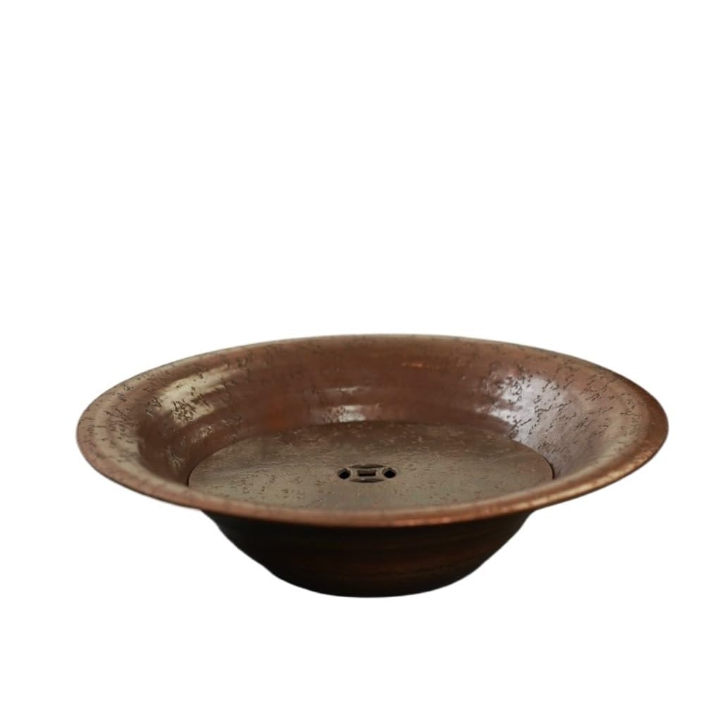 Plateaux décoratifs en cuivre gravé pour service à thé chinois et cafetière