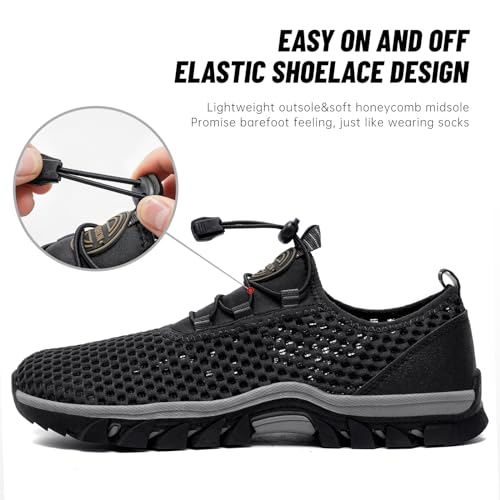 Water Shoes Men Outdoor Hiking Shoes Quick Drying Beach Aqua Shoes Men's Amphibious Water Shoes Summer Non-Slip Quick Drying Water Sandals River Shoes4