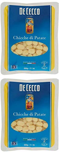 De Cecco Chicche Di Patate Gnocchi de patata de 17.5 oz 500 gr, paquete de 2