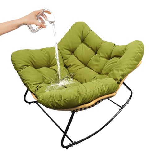 Fauteuil à bascule ergonomique vert clair intérieur extérieur - 2