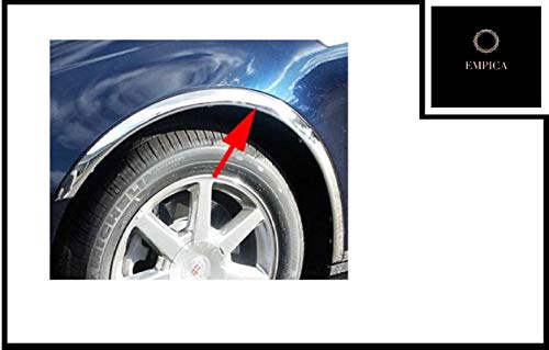 Empica Stainless Steel Wheel Arch Garnish Chrome Fender Lining Trim Moulding Strip Compatible With Maruti Suzuki Alto 800 (Set of 4,Silver)