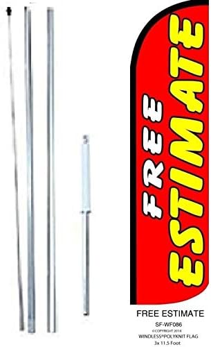 FREE-ESTIMATE King Flag Sign With Complete Hybrid Pole set