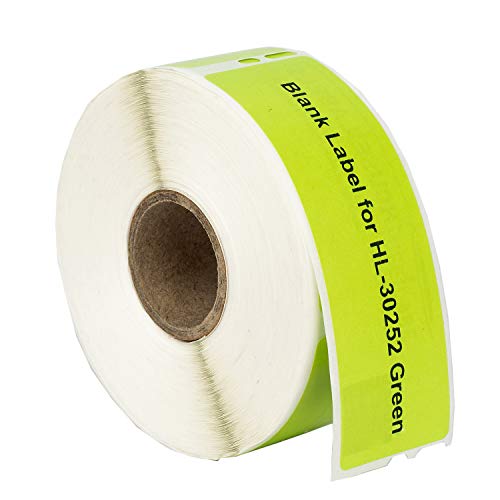 Houselabels Compatible Dymo 30252 Green Address Labels (1-1/8" X 3-1/2") Compatible With Rollo, Dymo Lw Printers, 6 Rolls / 350 Labels Per Roll #TOP4