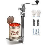 Commercial Can Opener Heavy Duty, Manual Tabletop Can Opener with 2 Blades and Plated Steel Base, Industrial Cans Opener Fits Big 10 Cans Up to 11' Tall for Restaurants/Hotels/Bars