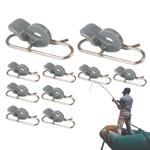 Zunetsutock Ataques rápidos para la | 10 piezas conectores para cebo de cambio rápido, ganchos para señuelos artificiales | para hombres Equipo de perca bagre trucha agua y salada