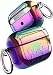 Produktbild HALLEAST Kompatible AirPods Pro 2 Hülle, Alloy Metal Cover with Carabiner for Apple AirPod Pro 2 / Pro 1, Front LED sichtbar, NOT Support Wireless Charging, Colorful