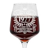 vino bordeaux 1977 Inciso con un design vintage edizione 1977 che non passa mai di moda, non importa quanti anni abbiano, il che significa che il vetro può essere utilizzato anno dopo anno.