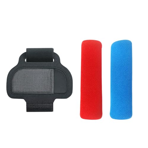 DBEIXIWEI Leg Strap+ 2 x Grip Covers for Ring Fit Adventure for Nintendo Switch, Anti-Slip steering wheel Accessories Armband Sports Kits
