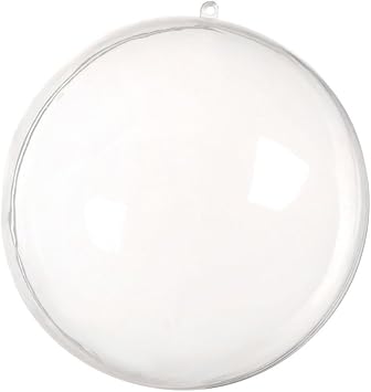 Large Christmas Clear Baubles, 8/ 6.3 / 5.5 Transparent Acrylic Craft Baubles for Christmas Tree Decoration DIY Ornaments20cm