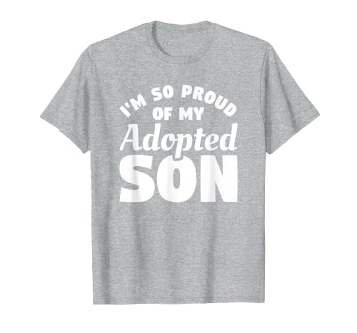 I'm So Proud of My Adopted Son Family Foster Adopt T-Shirt, Men, Heather Grey, Small