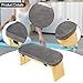 KiBcsLic Yoga Meditation Bench Prayer Stool Portable for Extended Practice Kneeling Stool, Gray