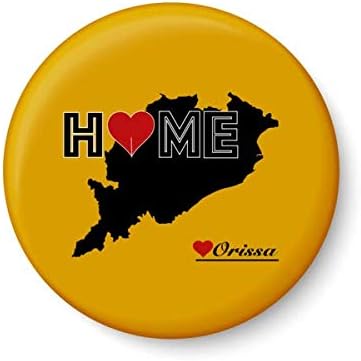 PEACOCKRIDE Orissa Home Love I Souvenir l Travel I Fridge Magnet (Metal, Multicolour, 75mm)