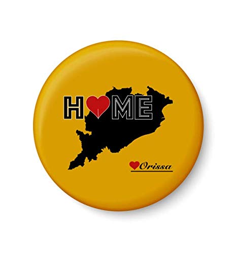 PEACOCKRIDE Orissa Home Love I Souvenir l Travel I Fridge Magnet (Metal, Multicolour, 75mm)