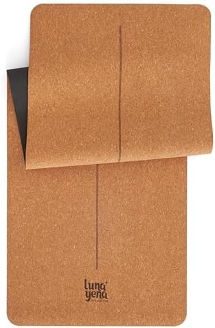 LunaYena Cork Yoga Mat - Eco-Friendly Non-Slip Natural Cork & Non...