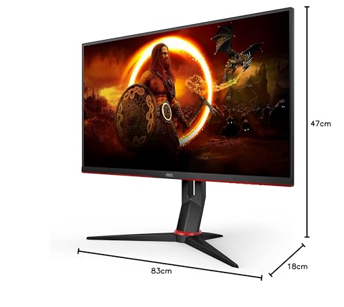 Gaming 27G2SU - Monitor FHD da 27 pollici, 165 Hz, 1 ms, FreeSync Premium (1920x1080, VGA, HDMI, DisplayPort, hub USB), colore nero/rosso - Monitor - Immagine 1