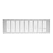 100x500mm - Grille d'aération en aluminium - Blanc - Grille de ventilation