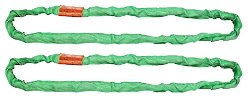 Liftall EN60X10 Tuflex Sling, Endless, 10', Green (2-(Pack))