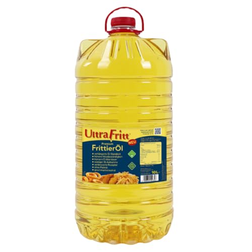 Ultra Fritt - Frittieröl, 10 Liter PET-Flasche, hoch erhitzbar, neutraler Geschmack, ideal für Gastronomie, PET-Flasche