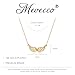 MEVECCO Gold Angel Wings Pendant Necklace, 18K Gold Filled, Dainty Minimalist for Women
